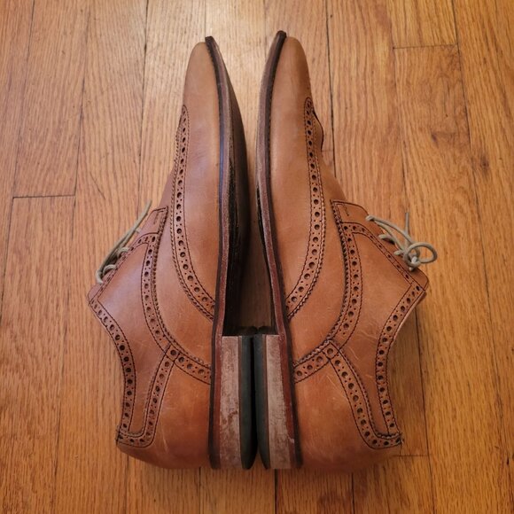 Cole Haan Air‎ 12M Tan Brown Leather Dress Shoes Wingtips GIRALDO main image 7
